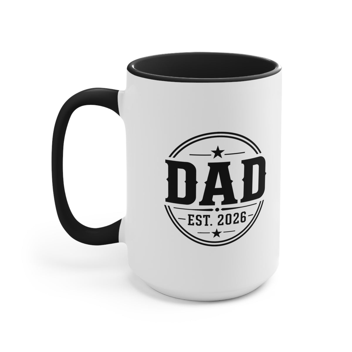 Dad Est. 2026 Accent Mug