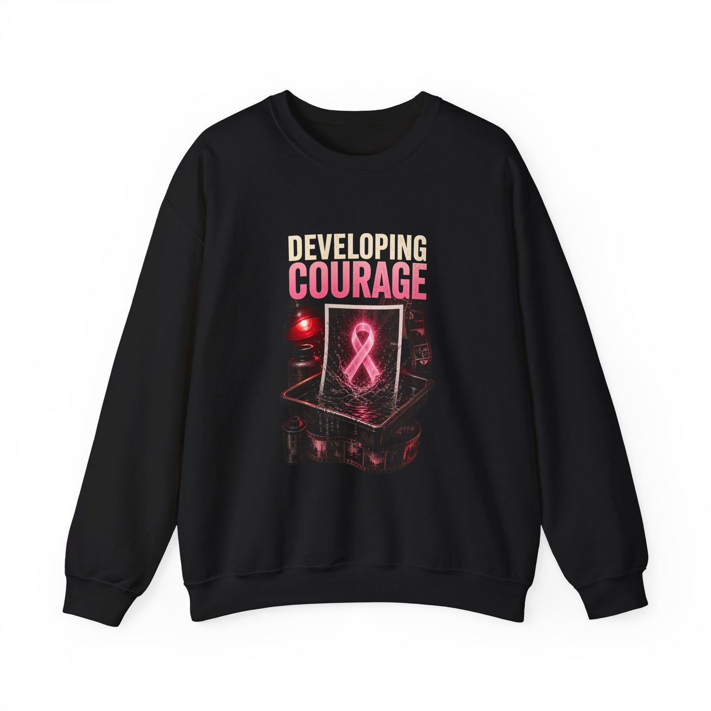 Developing Courage | Breast Cancer Awareness Unisex Crewneck Sweatshirt