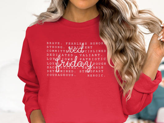 Red Holiday Inspirational Statements Sweatshirt