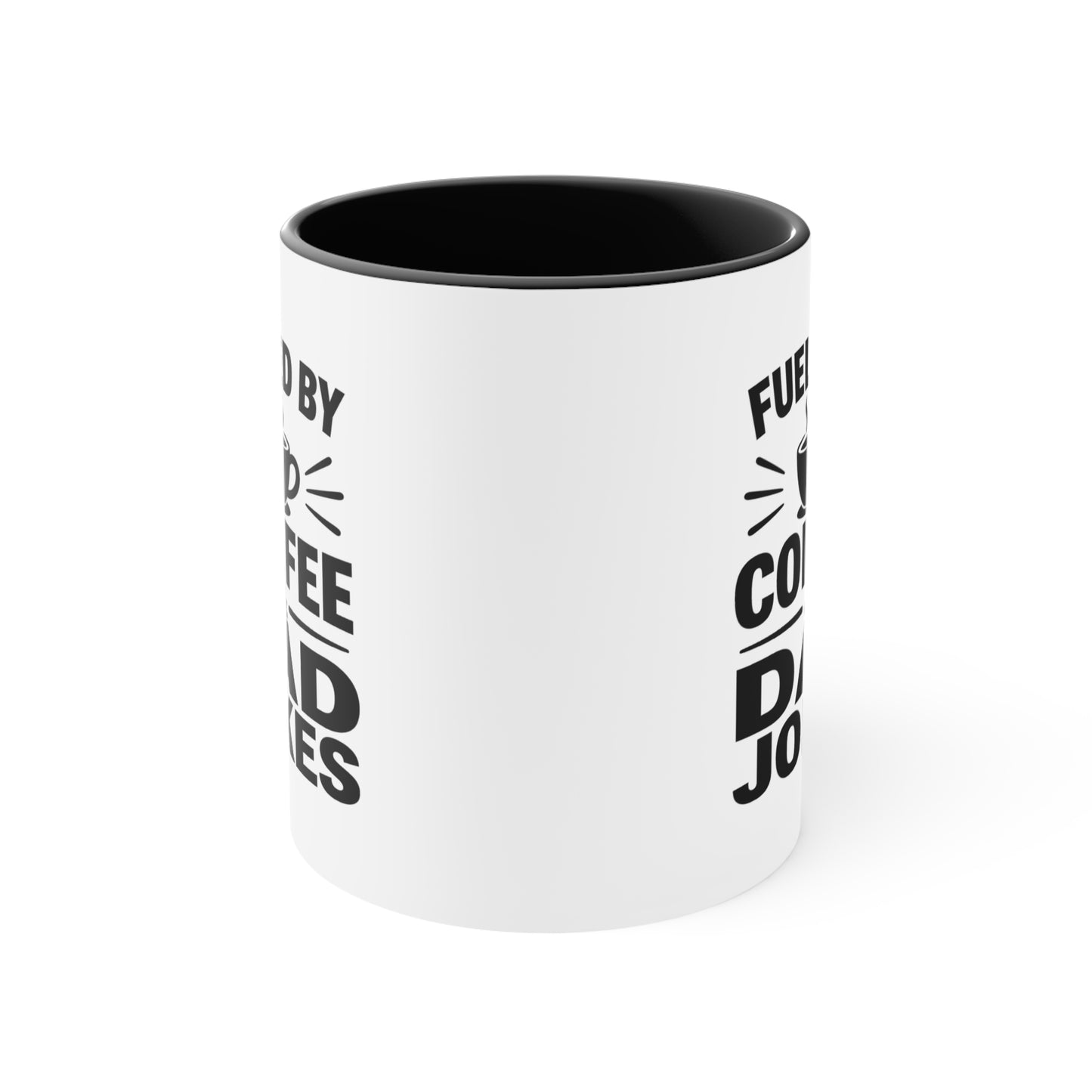 Fueled by Coffee & Dad Jokes Accent Mug