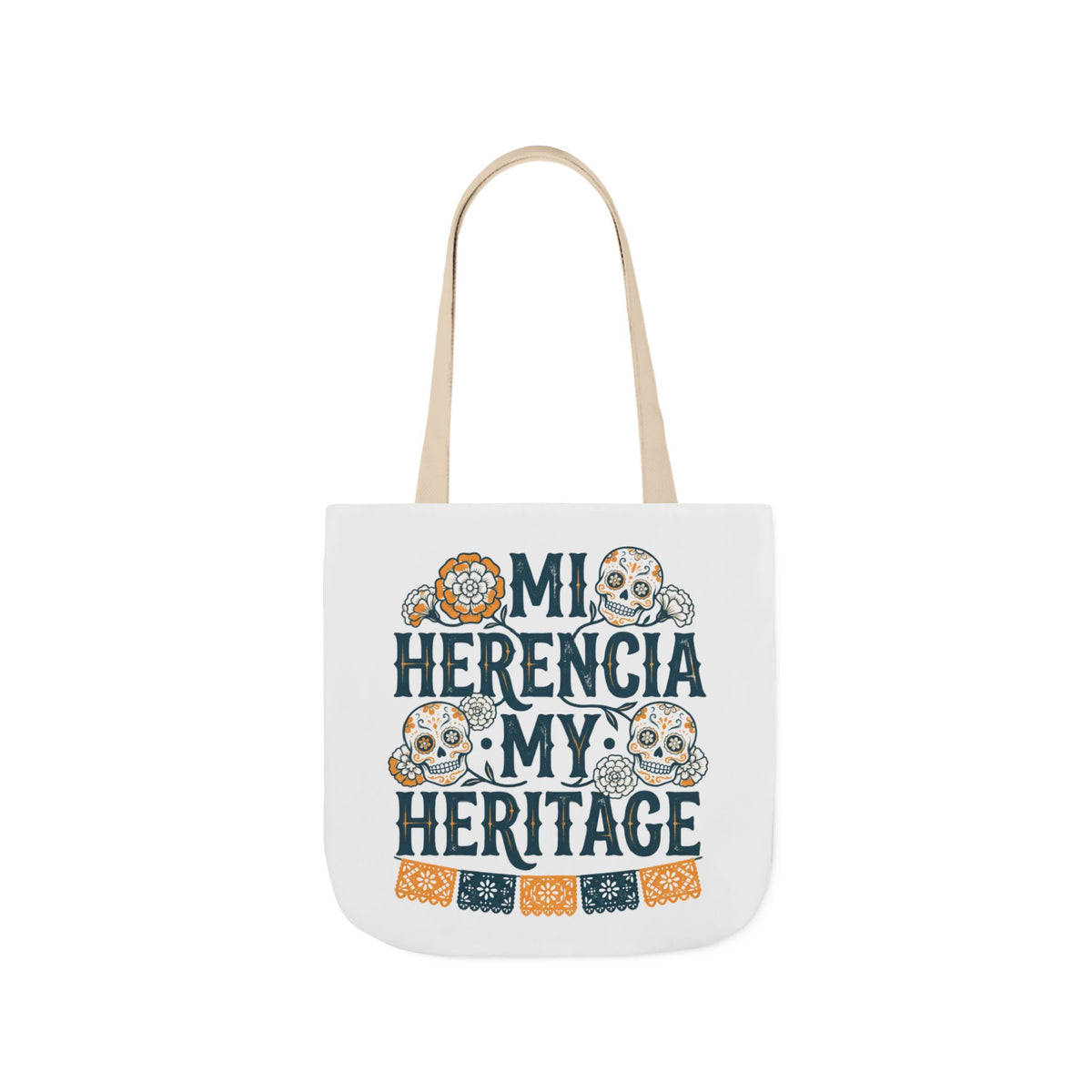 Mi Herencia My Heritage | Bilingual Día de los Muertos Tote Bag