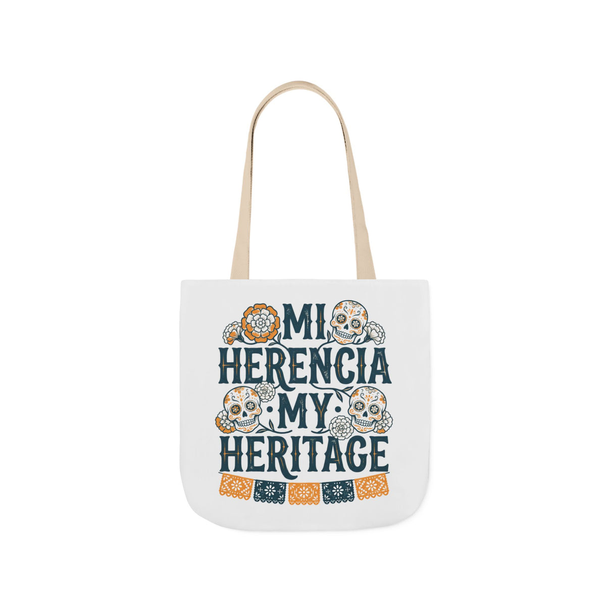 Mi Herencia My Heritage | Bilingual Día de los Muertos Tote Bag