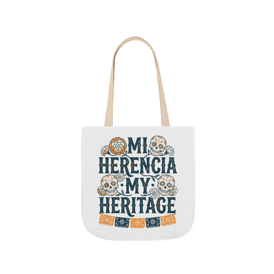 Mi Herencia My Heritage | Bilingual Día de los Muertos Tote Bag