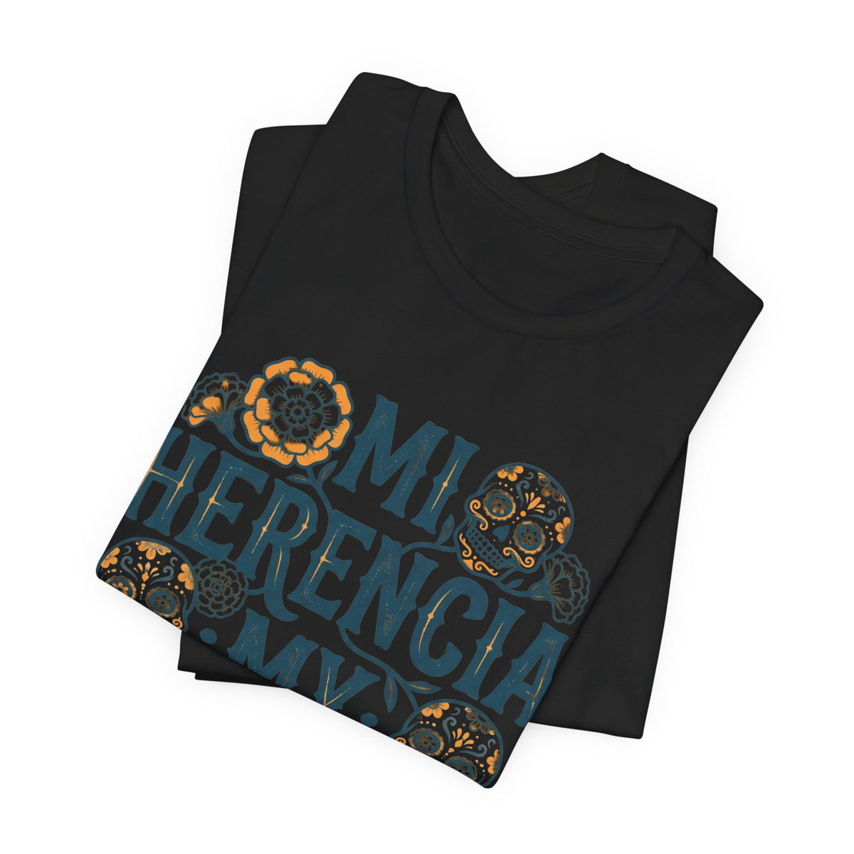Mi Herencia My Heritage | Bilingual Día de los Muertos T-Shirt