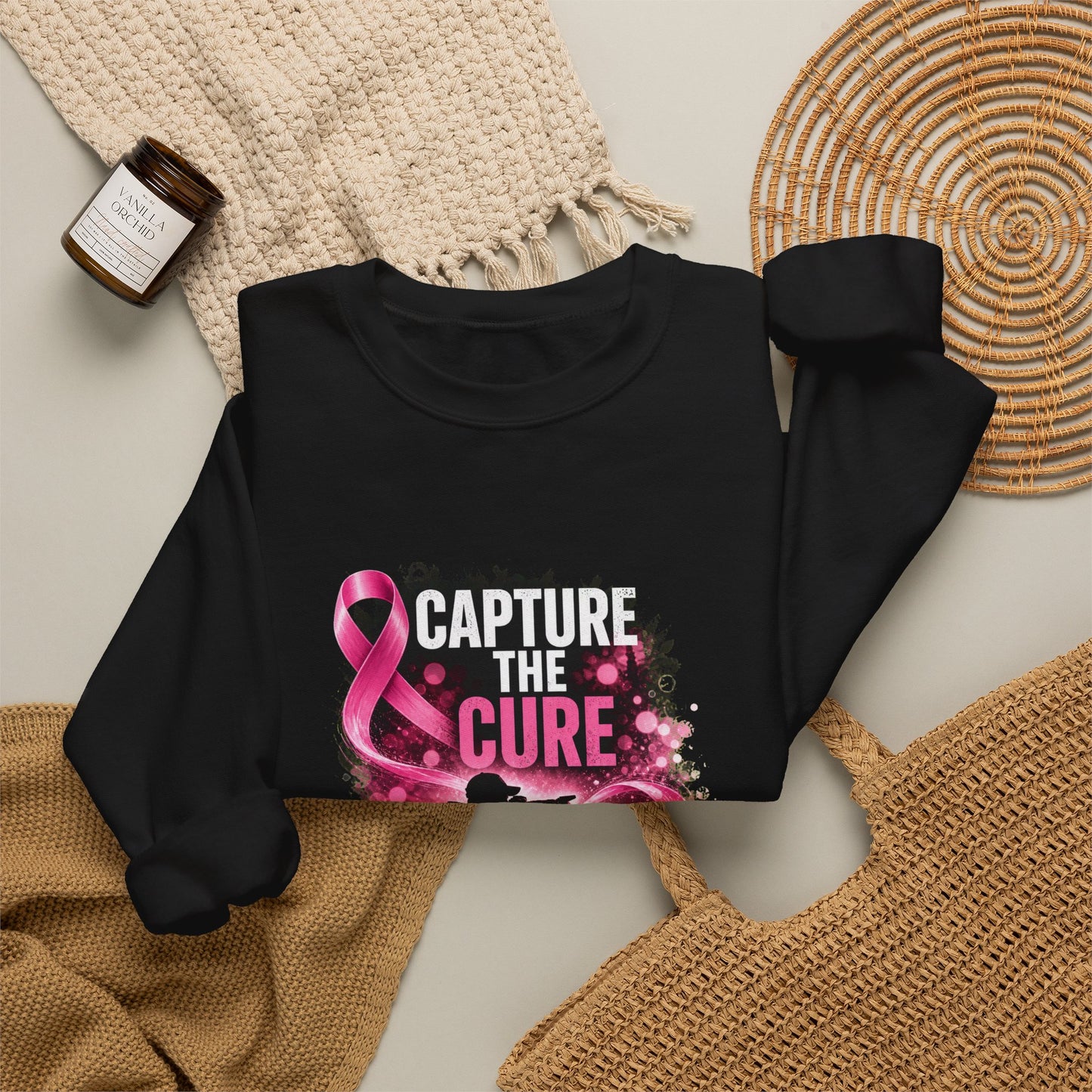 Capture the Cure | Breast Cancer Awareness Unisex Crewneck Sweatshirt