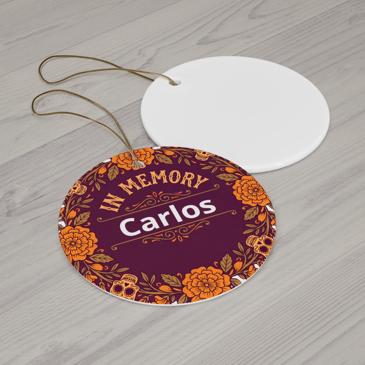 In Memory | Marigold Wreath Día de los Muertos Ornament
