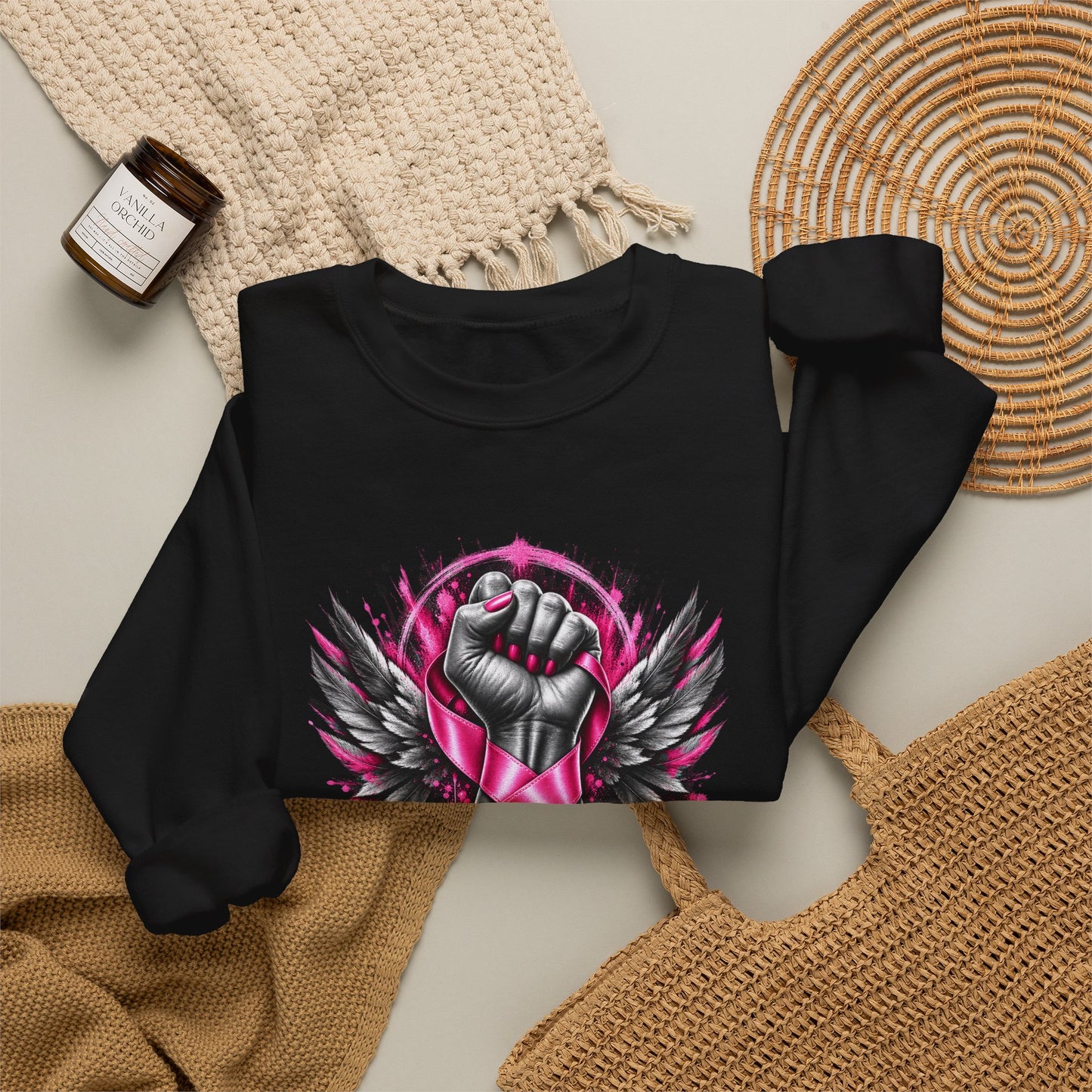 Warrior's Pink | Breast Cancer Awareness Unisex Crewneck Sweatshirt