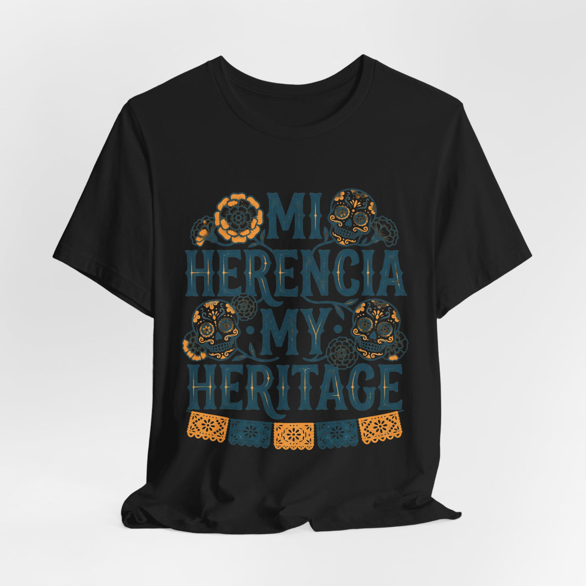 Mi Herencia My Heritage | Bilingual Día de los Muertos T-Shirt