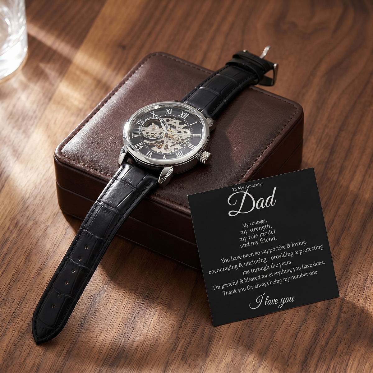 To My Amazing Dad Watch - flat lay lifestyle