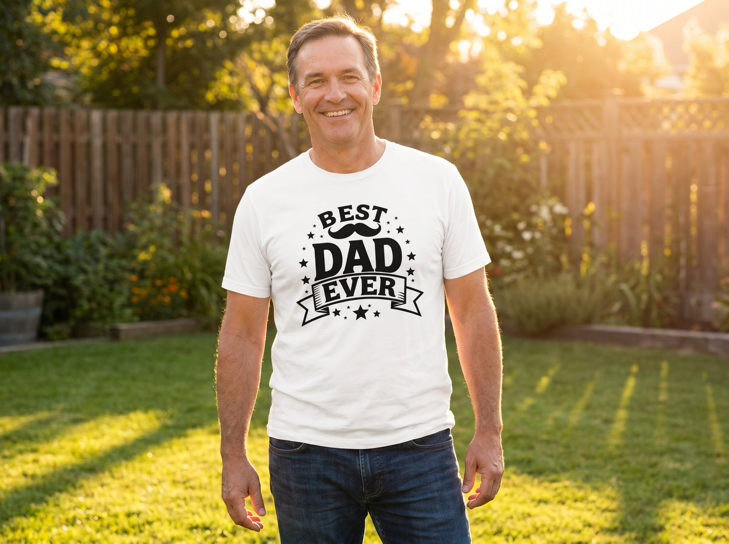 Best Dad Ever Heritage Graphic T-Shirt | Classic Father's Day Tee