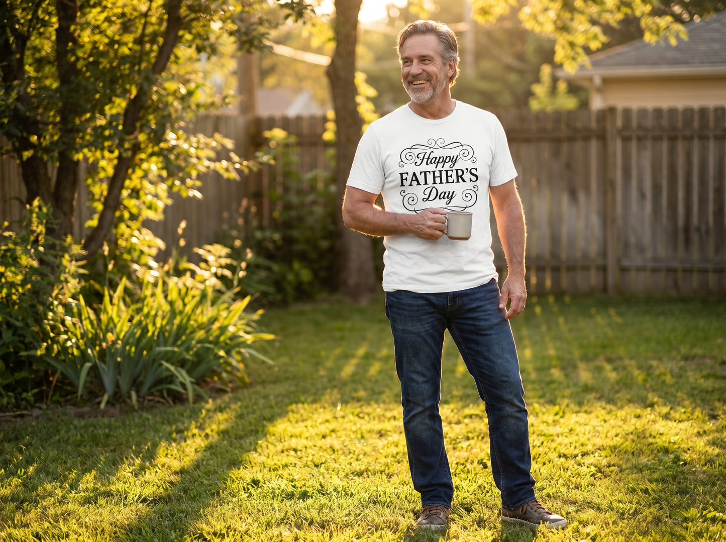 Happy Father's Day Script T-Shirt | Classic Dad Gift Tee