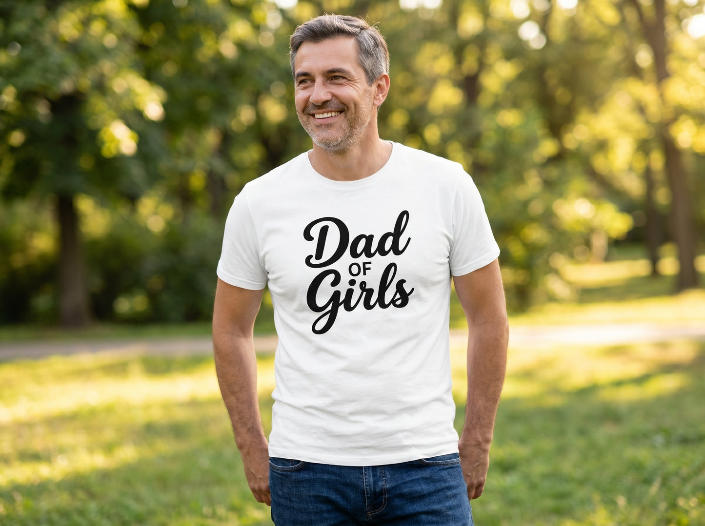Dad of Girls Script T-Shirt | Girl Dad Father's Day Gift
