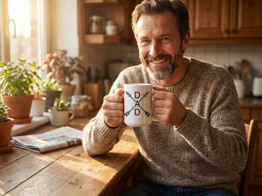 DAD Tribal Arrow Coffee Mug | 15oz Father's Day Mug Gift