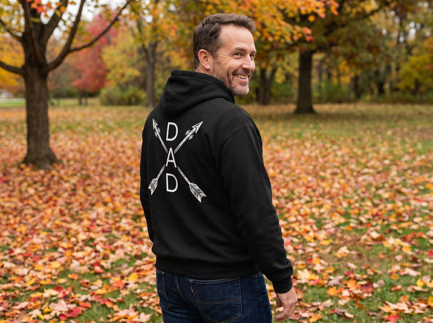 Heritage Arrow Dad Hoodie | Father's Day Pullover Sweatshirt