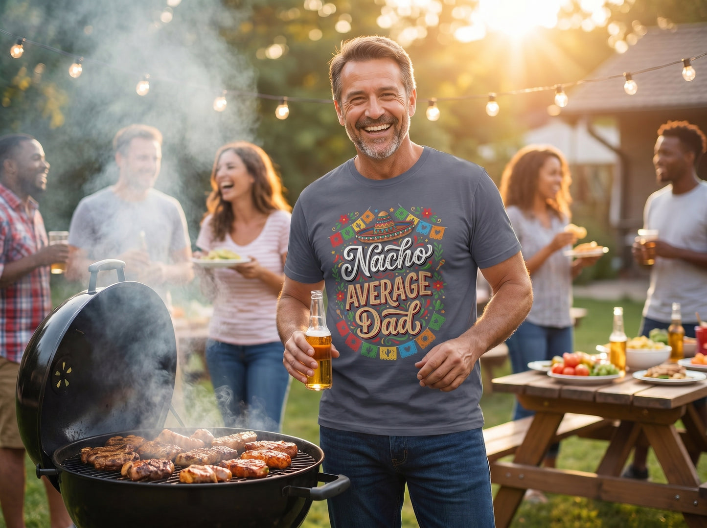 Nacho Average Dad Celebration T-Shirt | Funny Father's Day Tee