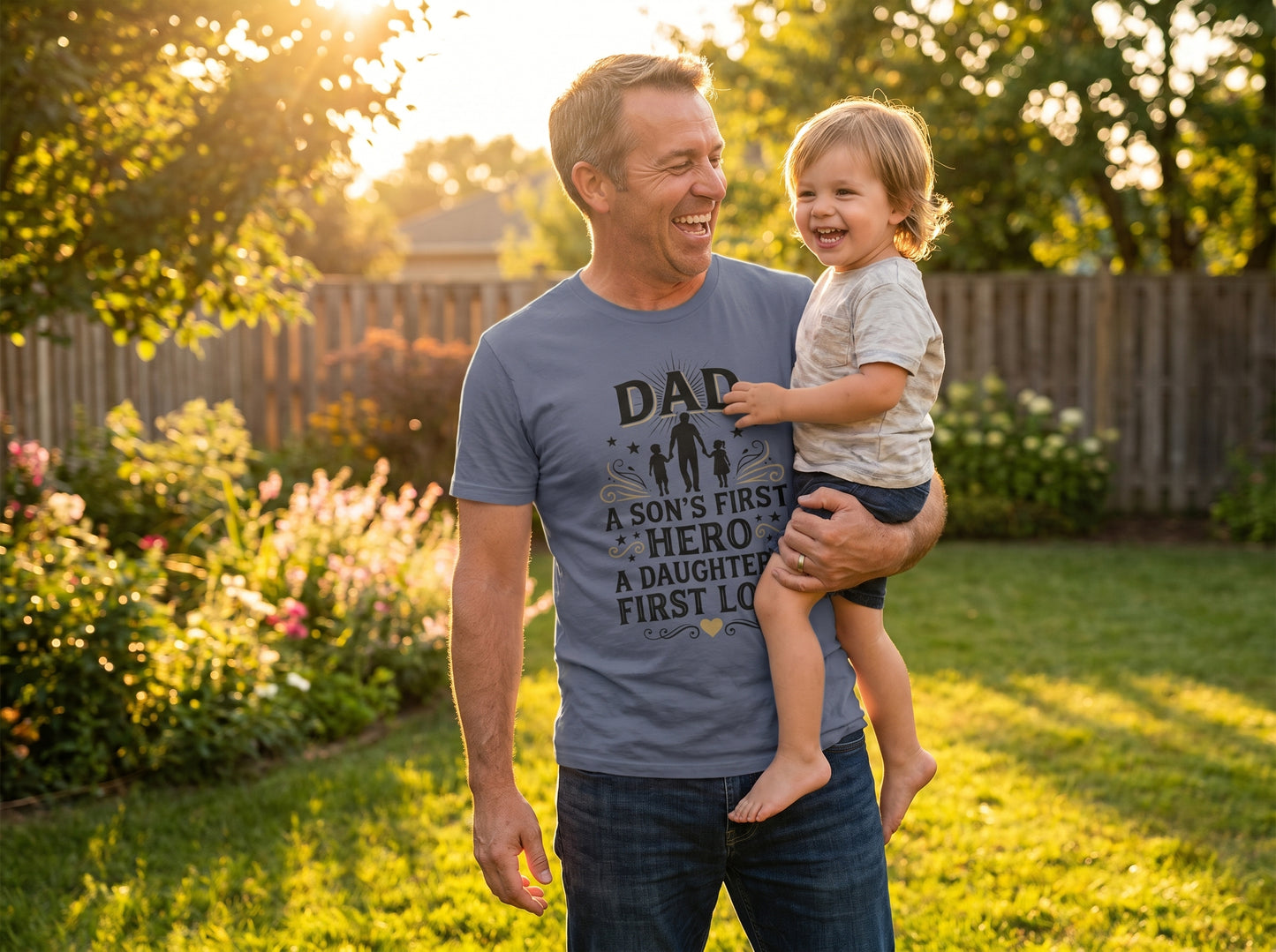 A Son's First Hero, A Daughter's First Love – Dad T-Shirt