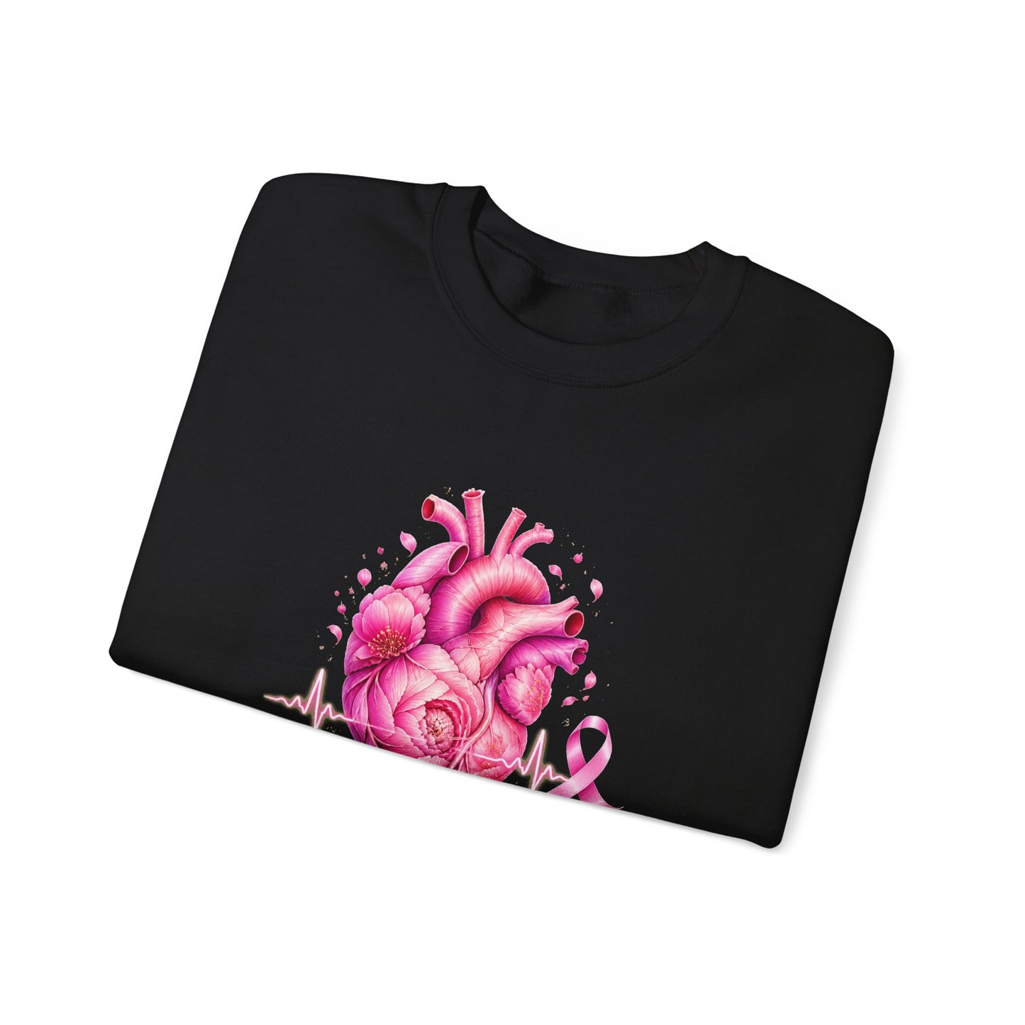 Heartbeat Hope | Breast Cancer Awareness Unisex Crewneck Sweatshirt