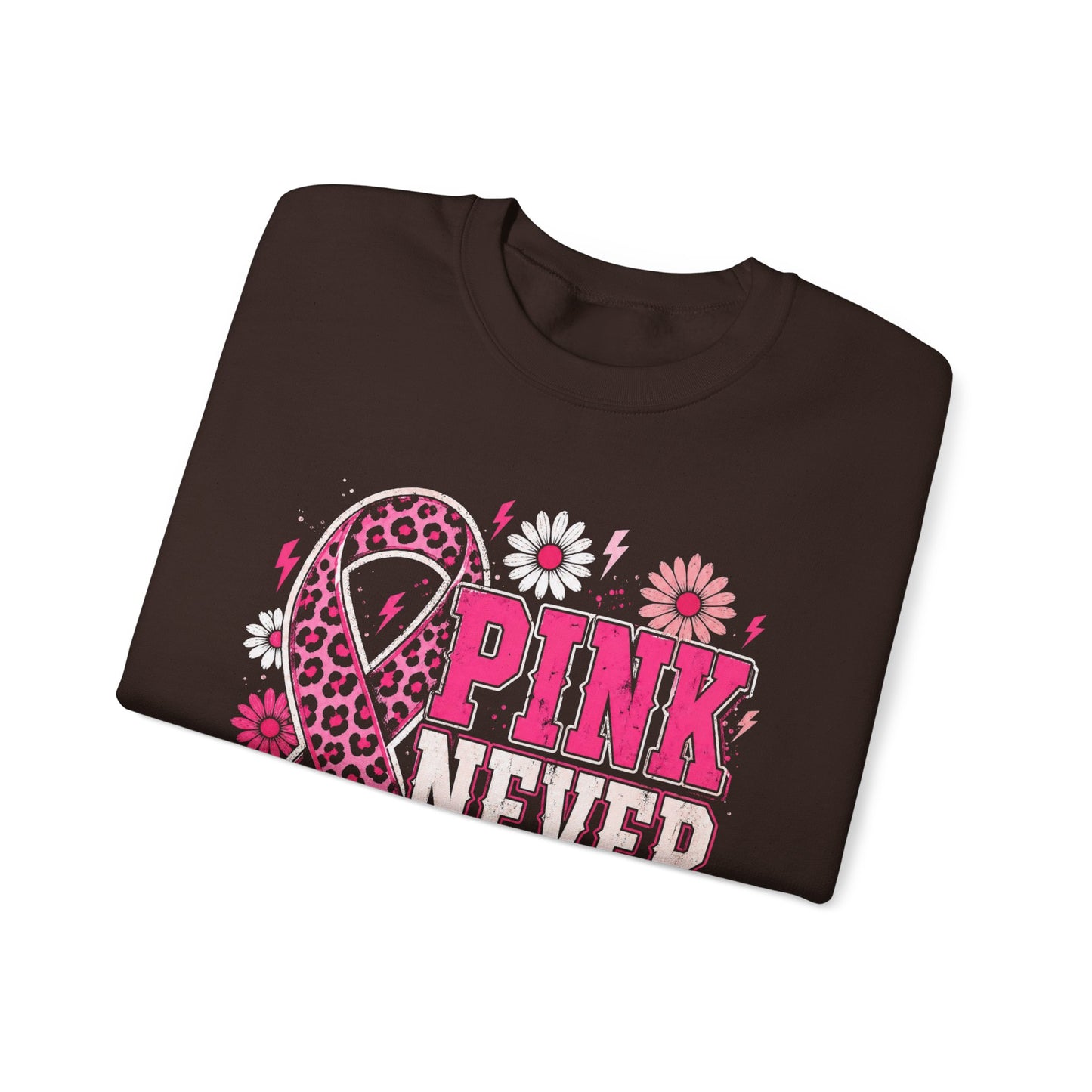 Pink Never Quits | Breast Cancer Awareness Unisex Crewneck Sweatshirt