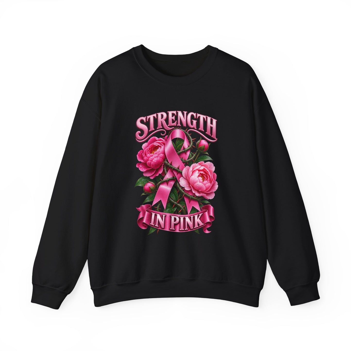 Strength in Pink | Breast Cancer Awareness Unisex Crewneck Sweatshirt