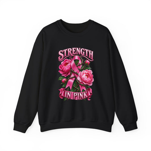 Strength in Pink | Breast Cancer Awareness Unisex Crewneck Sweatshirt