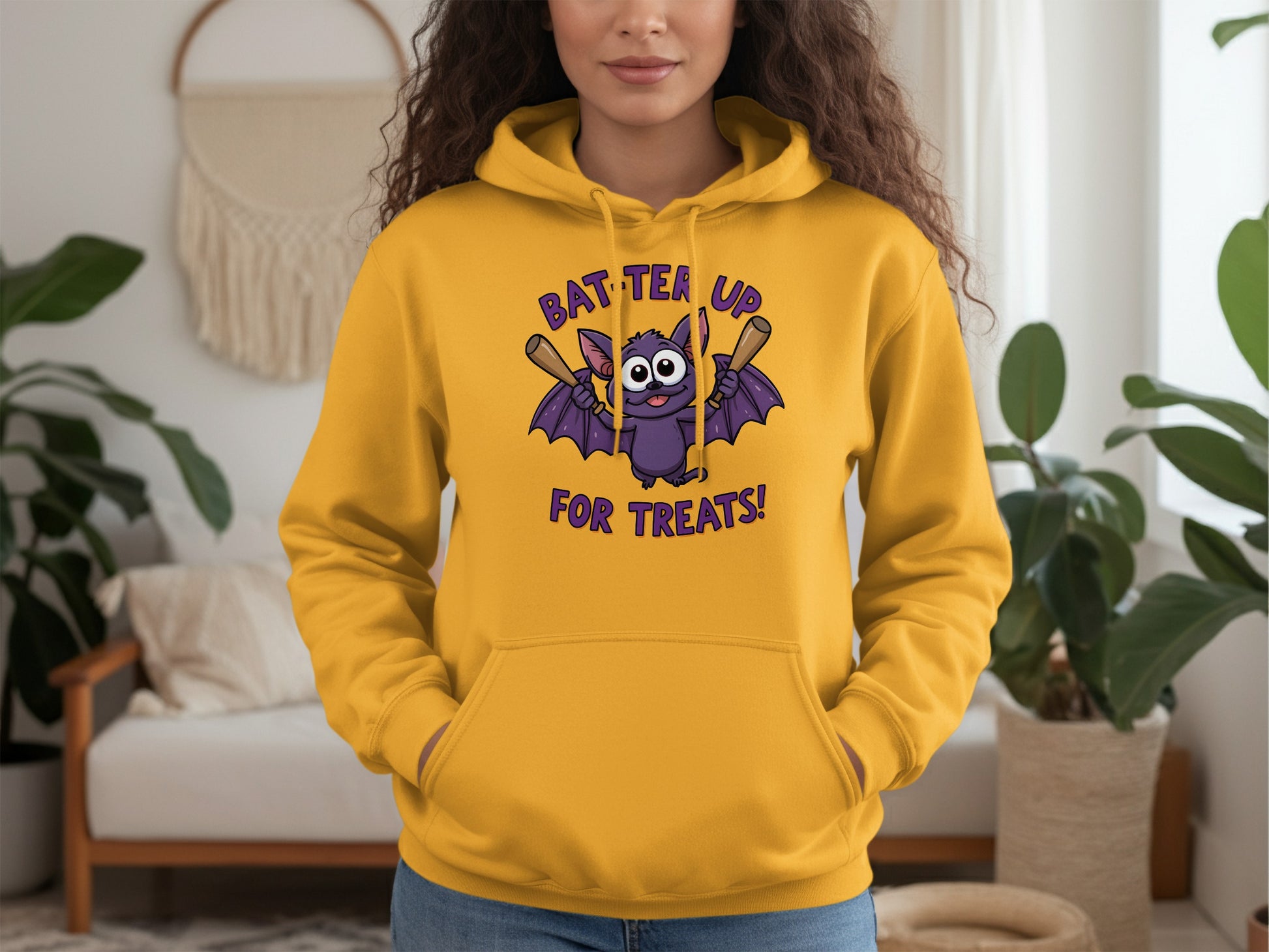 Batter Up for Treats Cartoon Bat Hoodie product