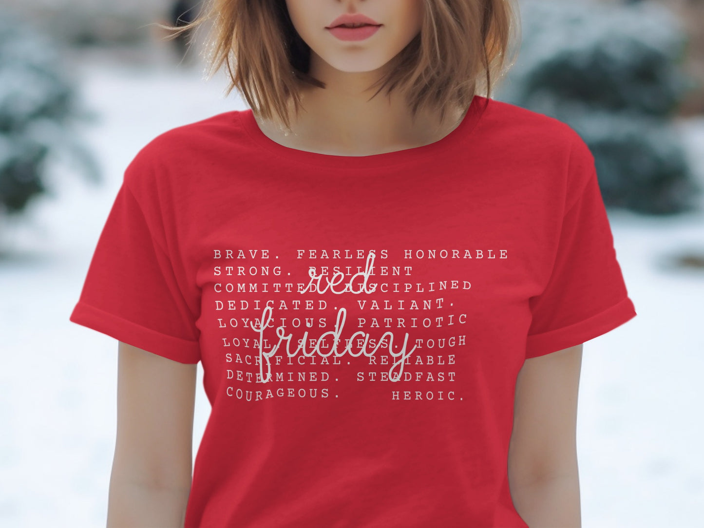 Inspirational Words Red T-Shirt