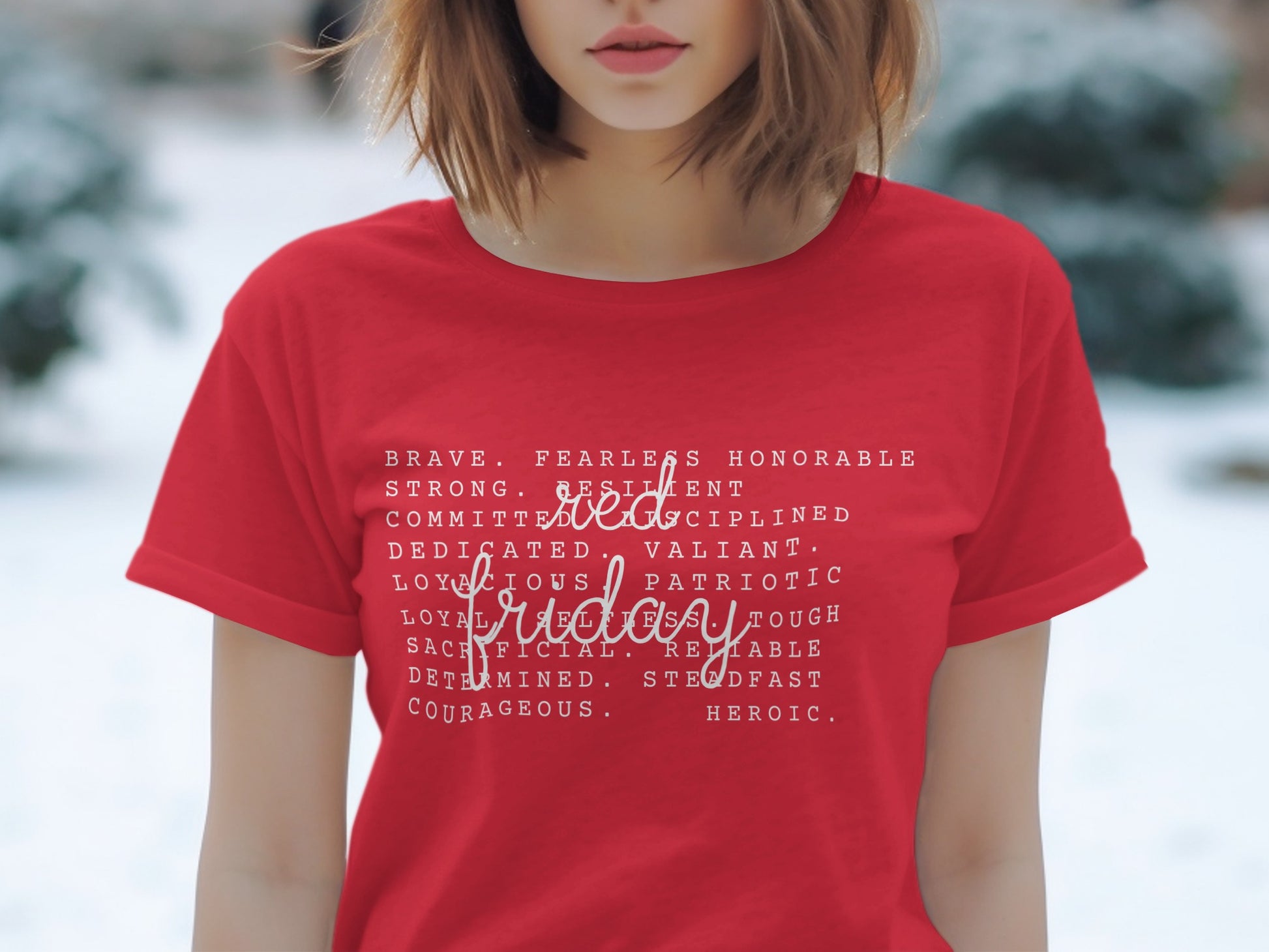 Inspirational Words Red T-Shirt