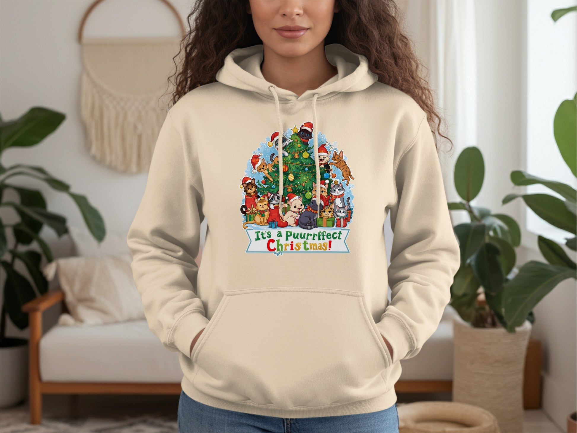 It's a Puurrrfect Christmas Cat Lovers Hoodie
