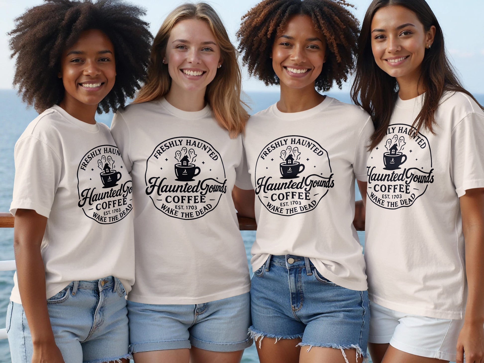 Freshly Haunted Grounds Coffee T-Shirt product