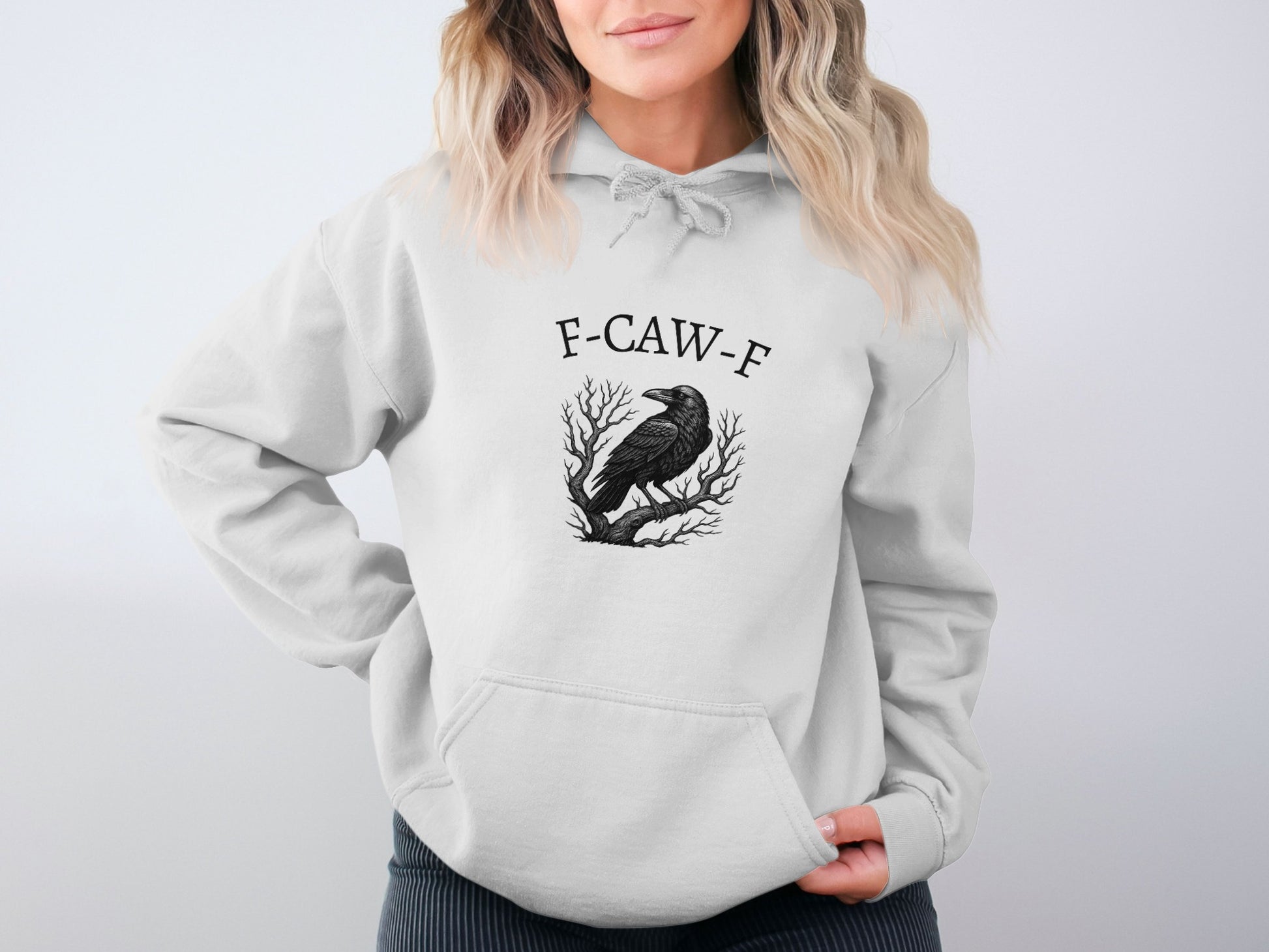 F-CAW-F Raven Themed Hoodie for Cozy Comfort product type