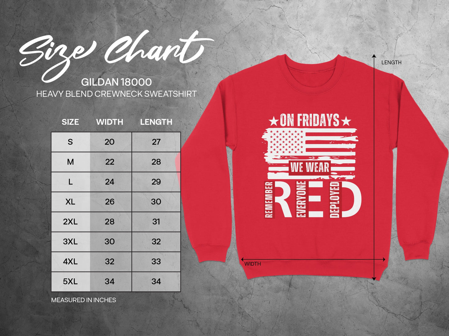 On Fridays We Wear Red Patriotic Sweatshirt Product