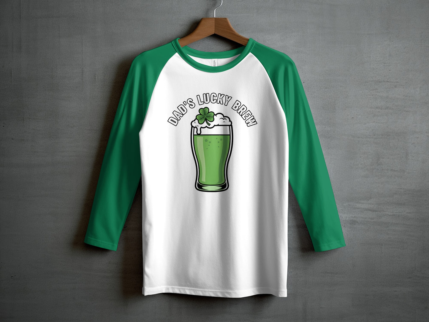 DAD'S LUCKY BREW Shamrock Beer Glass White Green Raglan product type
Dad's Lucky Brew
Shamrock Beer
Green Beer Glass
St Patricks Day
Irish Celebration
Lucky Brew
Dad Gift
Beer Lover
Patricks Day Shirt
Holiday Apparel
Raglan Tee
White Green Shirt
Long Sleeve
Baseball Tee
Graphic Tee
Drink Design
Clover Leaf
Fathers Day
Pub Style
Festive Drink