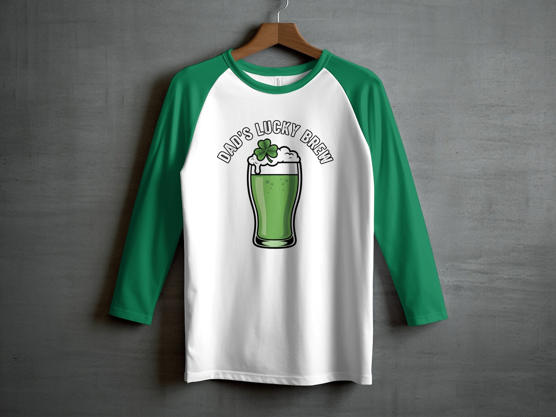 DAD'S LUCKY BREW Shamrock Beer Glass White Green Raglan product type
Dad's Lucky Brew
Shamrock Beer
Green Beer Glass
St Patricks Day
Irish Celebration
Lucky Brew
Dad Gift
Beer Lover
Patricks Day Shirt
Holiday Apparel
Raglan Tee
White Green Shirt
Long Sleeve
Baseball Tee
Graphic Tee
Drink Design
Clover Leaf
Fathers Day
Pub Style
Festive Drink