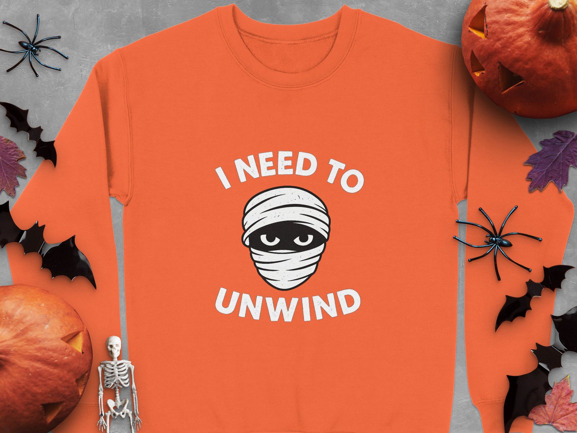 I Need to Unwind Funny Halloween Mummy Sweatshirt product
