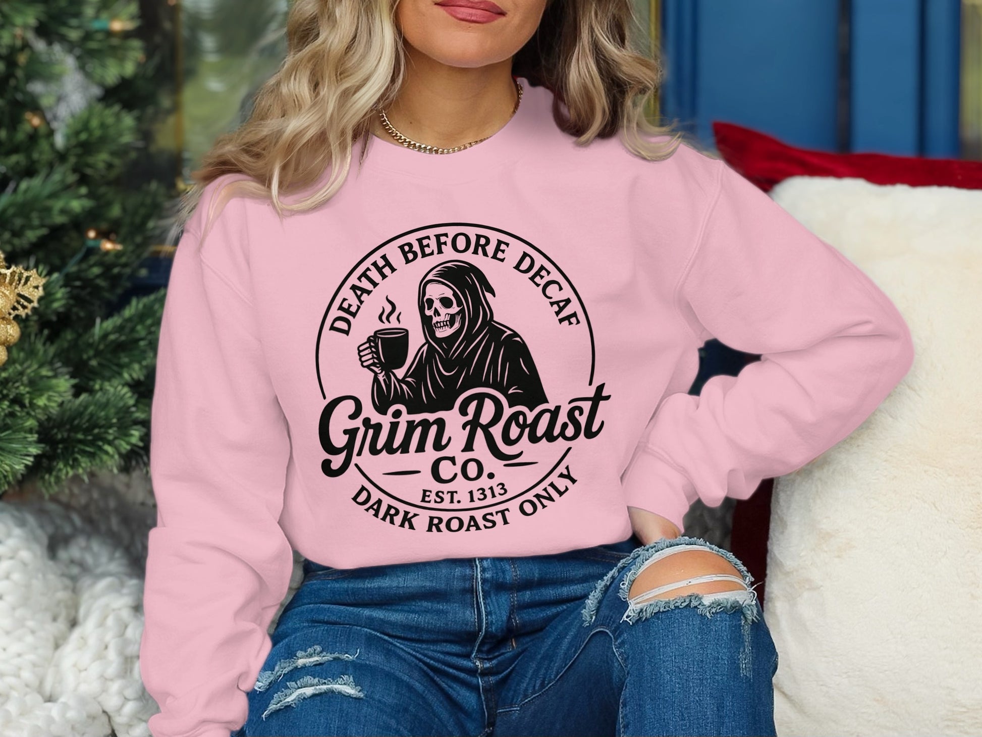 Death Before Decaf Grim Roast Co. Dark Roast Only product