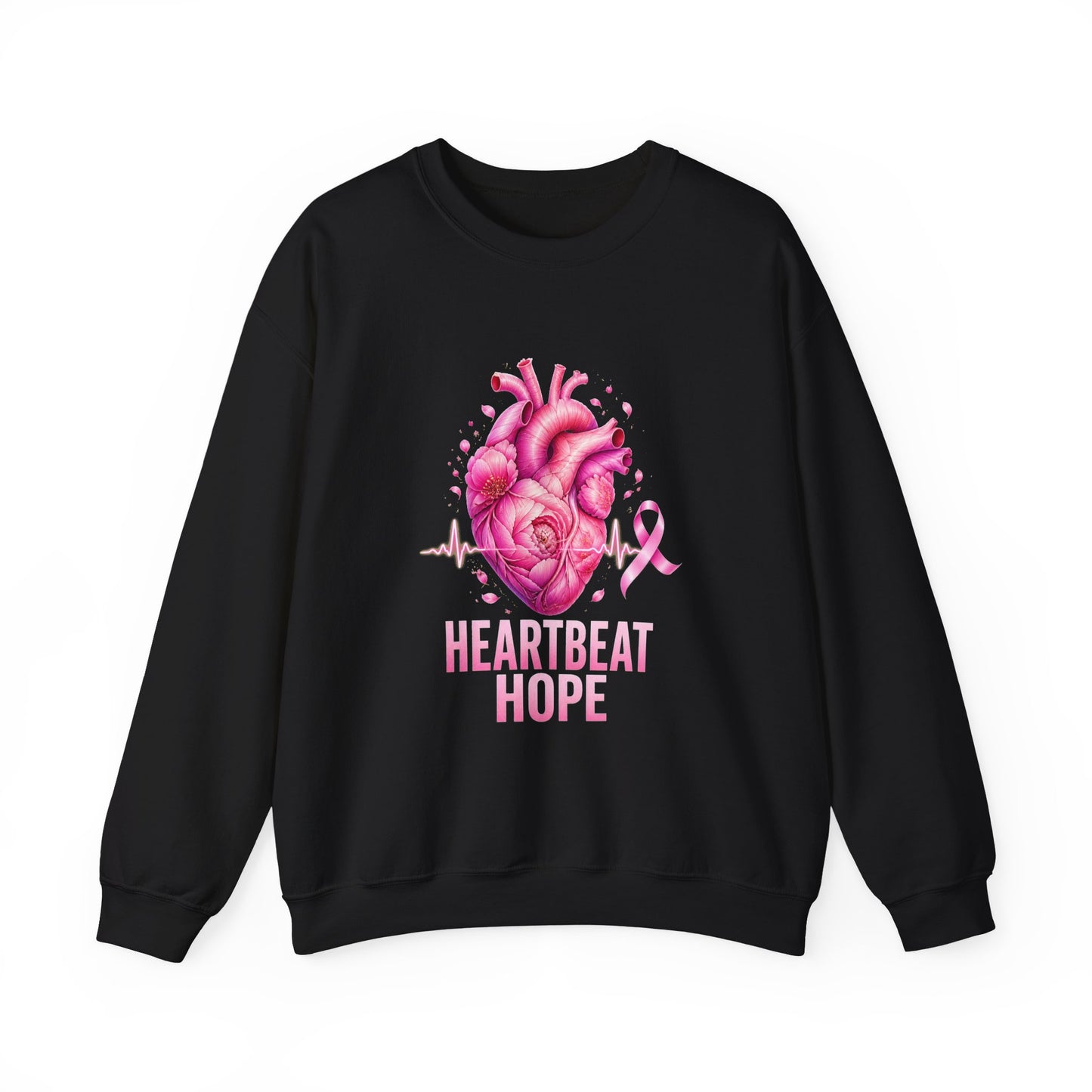 Heartbeat Hope | Breast Cancer Awareness Unisex Crewneck Sweatshirt