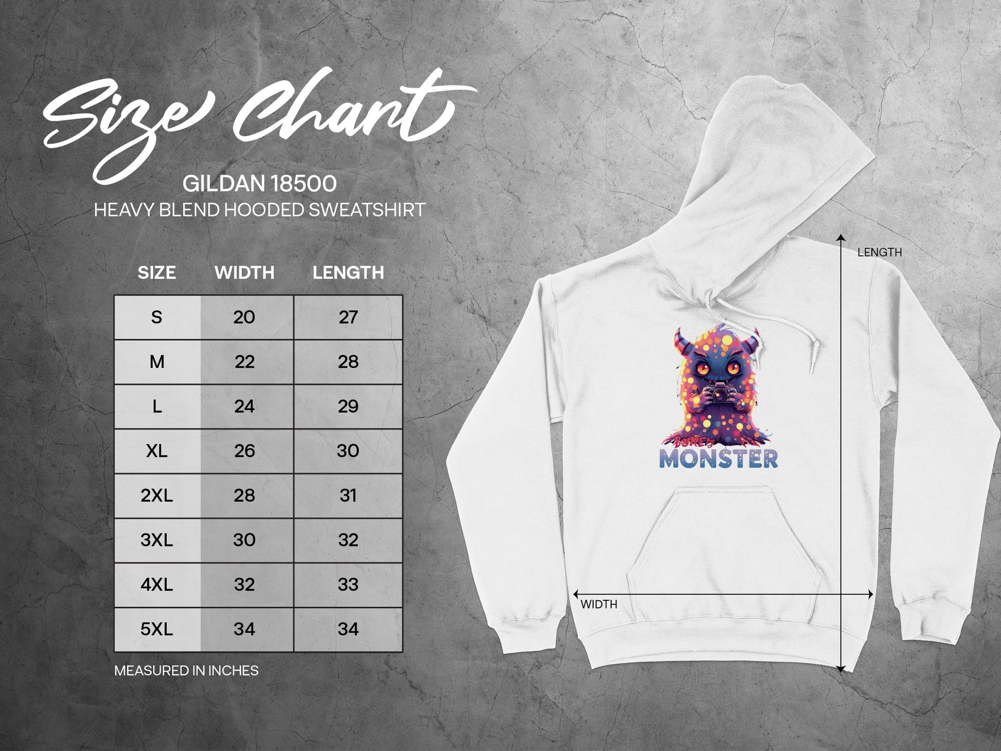 Monster Graphic Heavy Blend Hooded Sweatshirt product