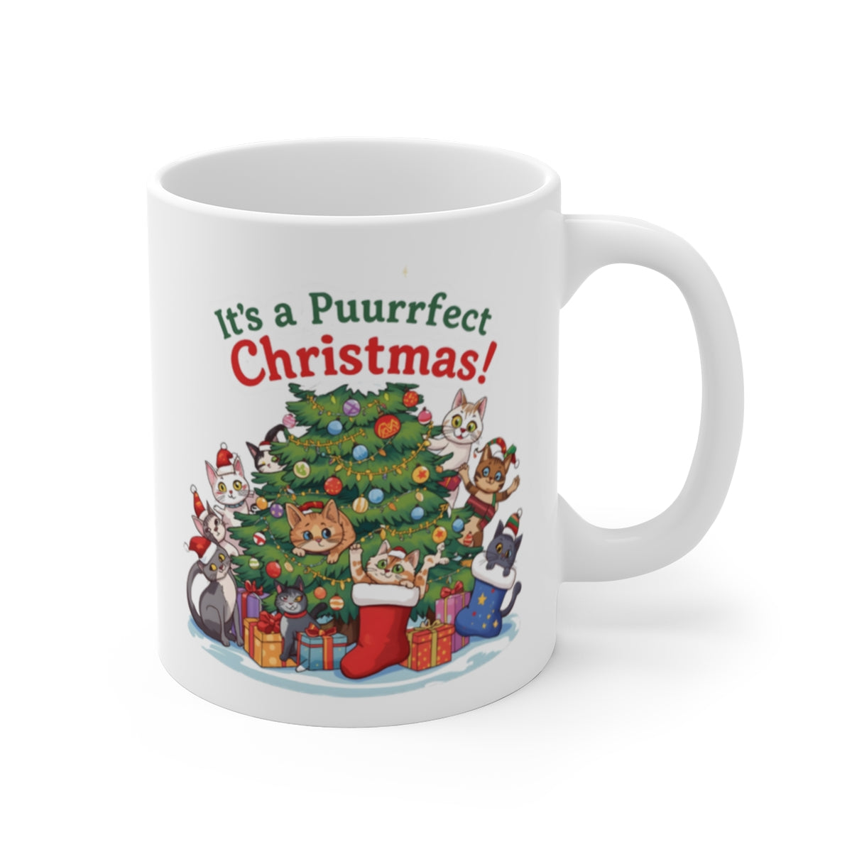 It's a Puurrfect Christmas! Festive Cat Lover Mug