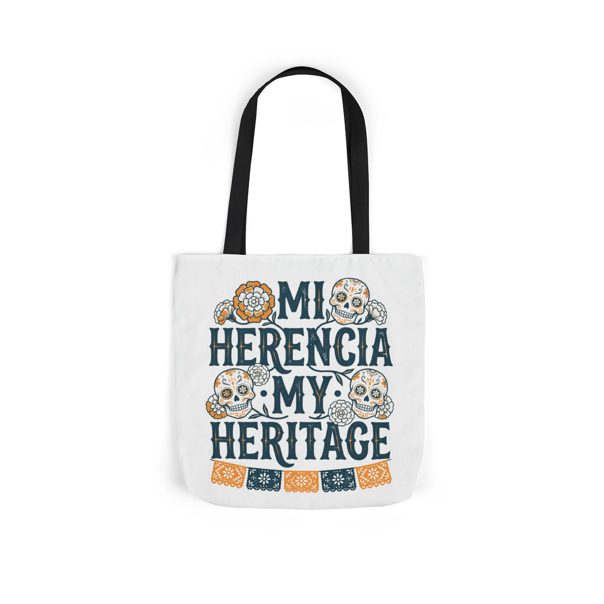 Mi Herencia My Heritage | Bilingual Día de los Muertos Tote Bag