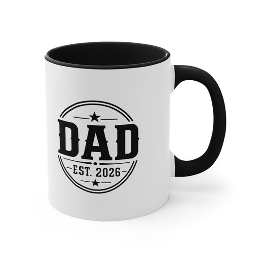 Dad Est. 2026 Accent Mug