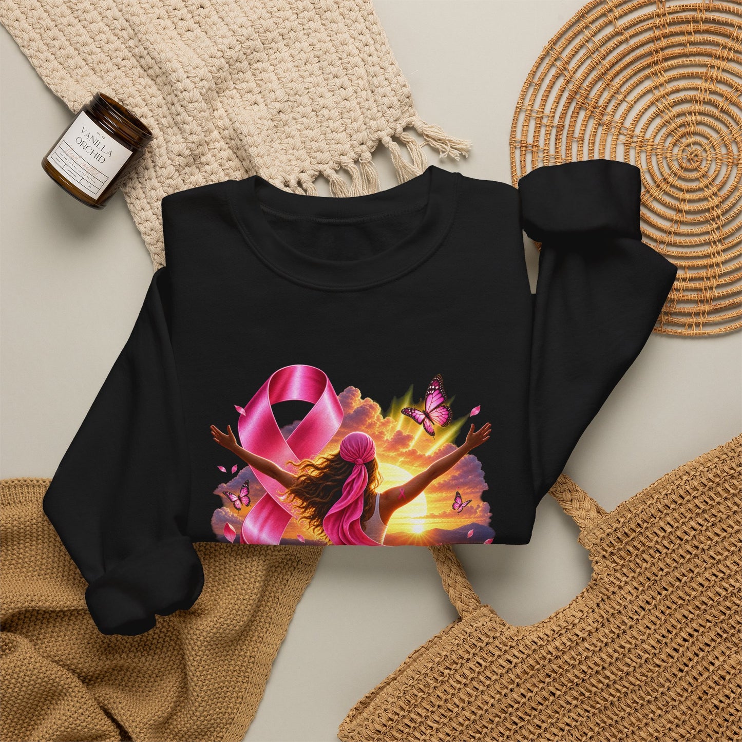 Survivors' Light | Breast Cancer Awareness Unisex Crewneck Sweatshirt