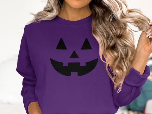 Stylish Halloween Pumpkin Face Sweatshirt product
