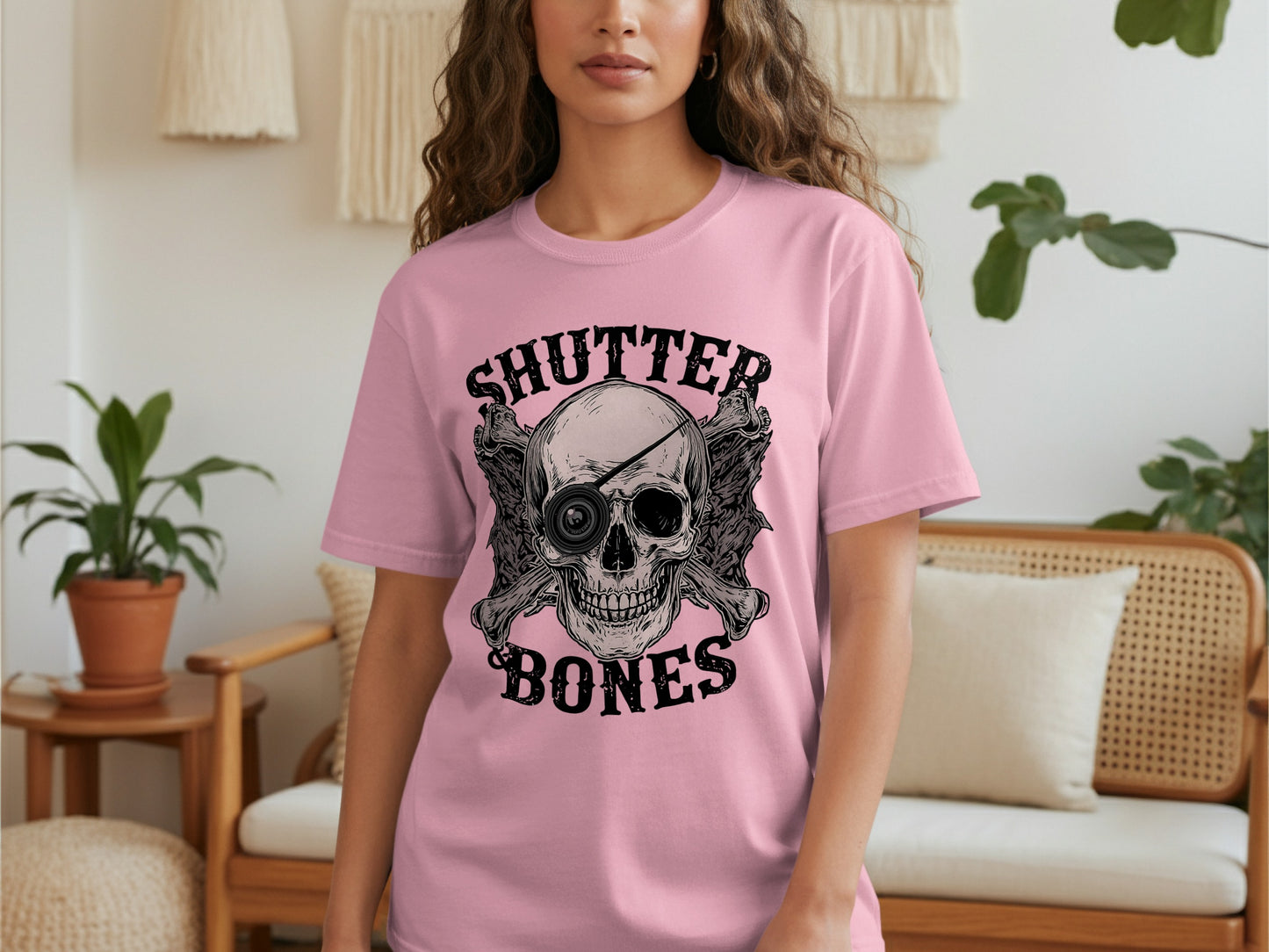 Shutter Bones Graphic Skull Design T-Shirt product