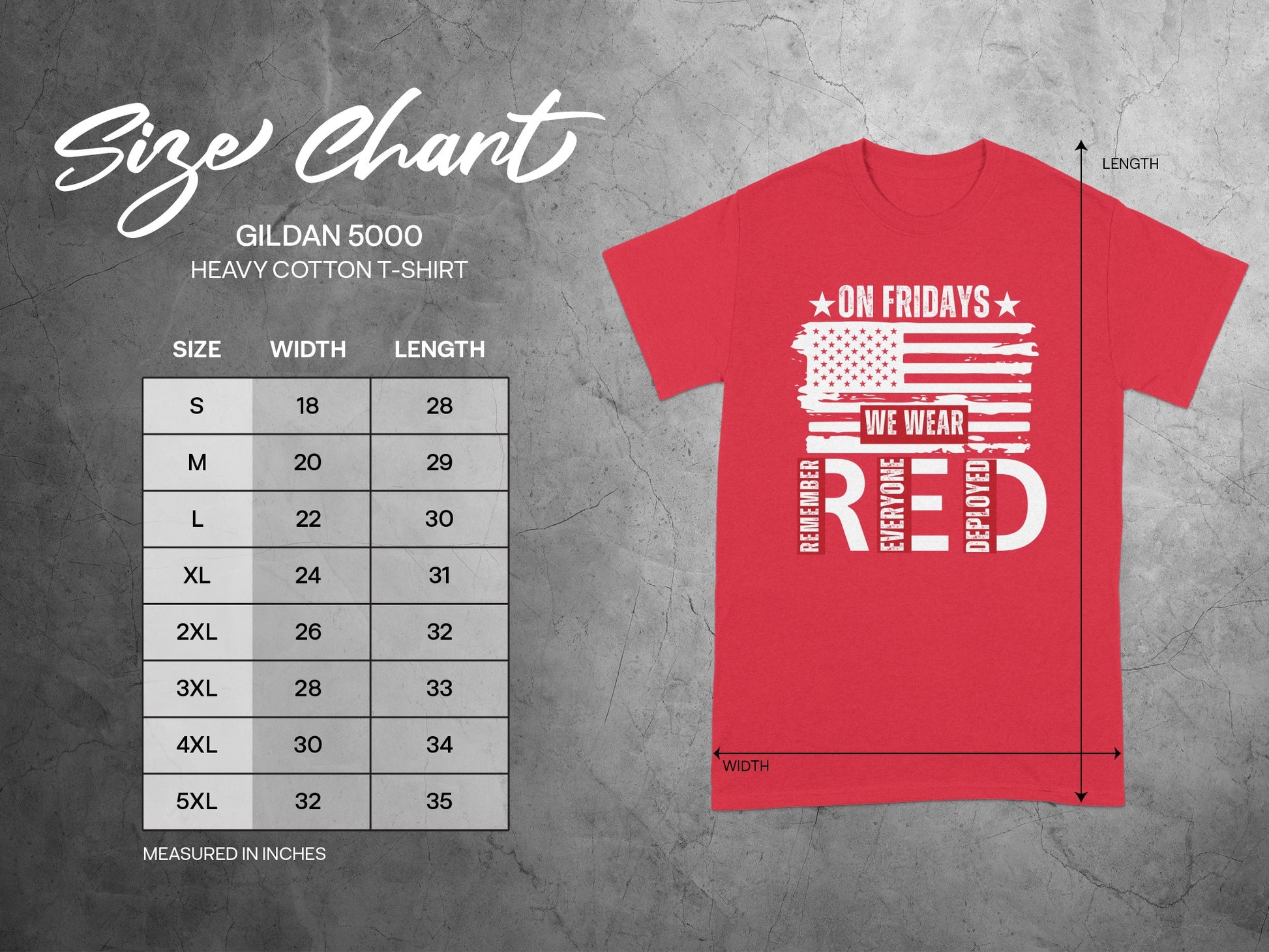 On Fridays We Wear Red Graphic T-Shirt for Patriotic Wear