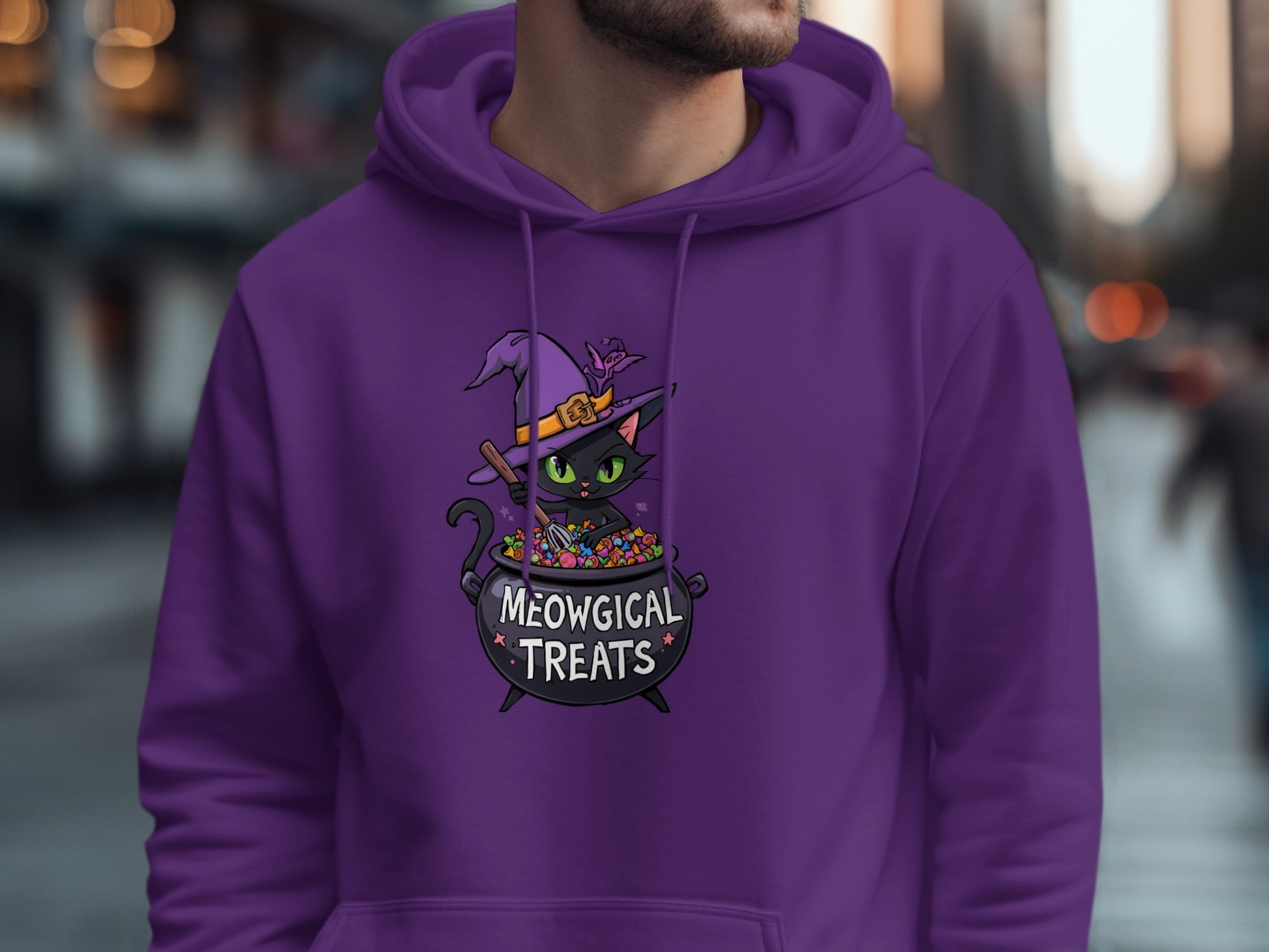 Meowgical Treats Purple Hooded Sweatshirt product type