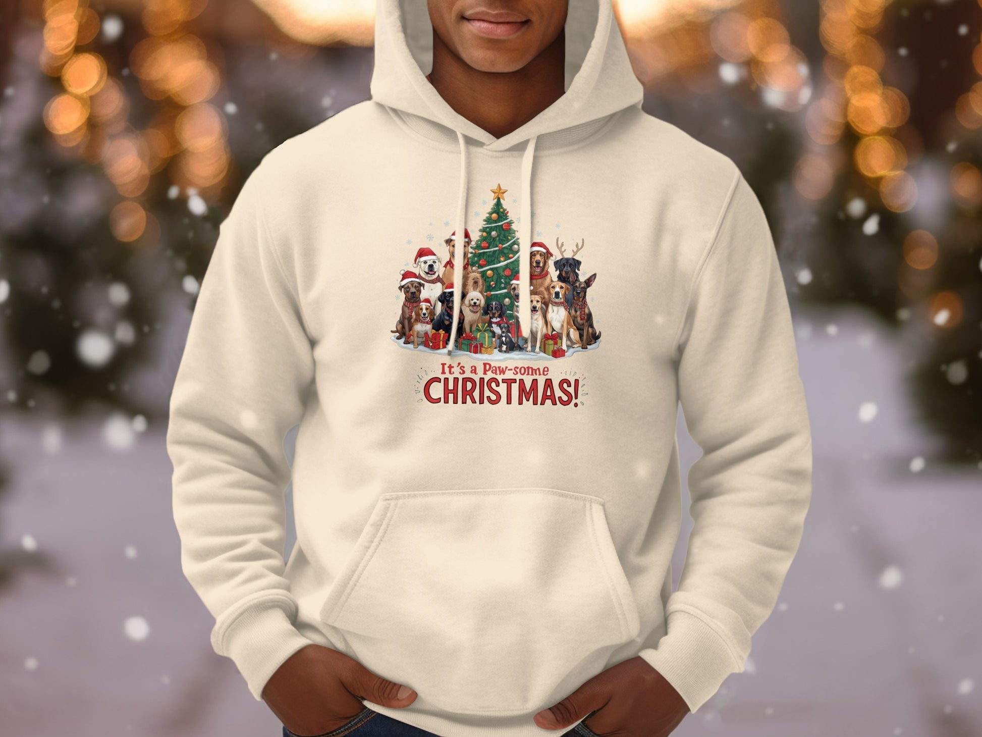 It's a Paw-some Christmas Hoodie with Festive Design