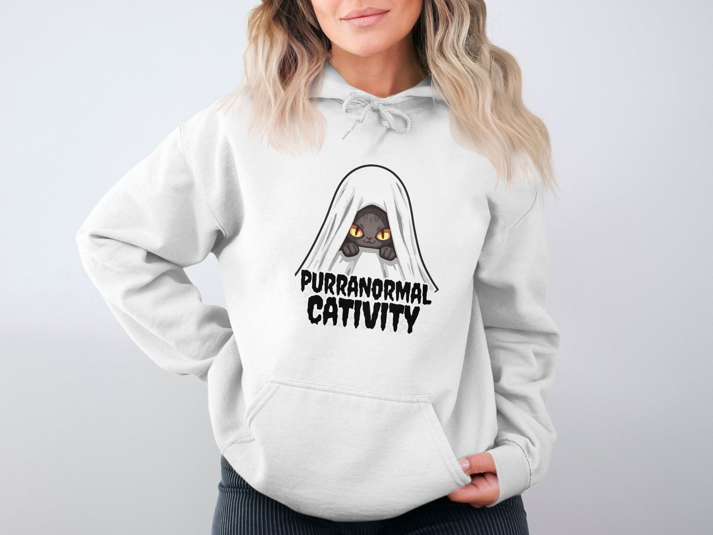 Purranormal Cativity Funny Cat Graphic Hoodie product