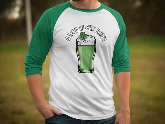 Dad's Lucky Brew Shamrock Green Beer product type
Dad's Lucky Brew
Lucky Brew
Dad's Beer
Shamrock Beer
Green Beer
St Patricks Day
Patricks Day
Irish Celebration
Dad Gift
Father Gift
Beer Lover
Irish Dad
St Paddys Day
Four Leaf Clover
Festive Shirt
Holiday Apparel
Graphic Tee
Raglan Shirt
Baseball Tee
Celebration Drink