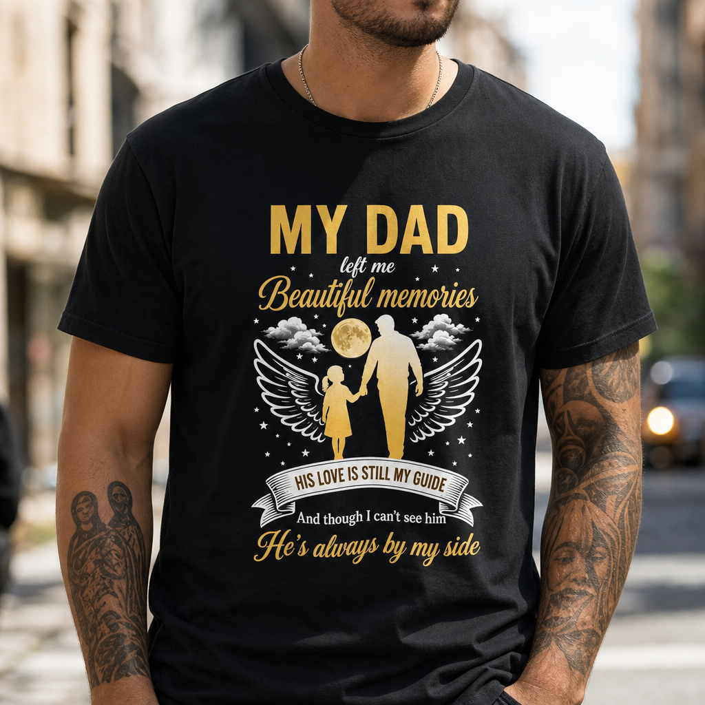 Dad's Eternal Guide Memorial T-Shirt – Claude lifestyle city 3