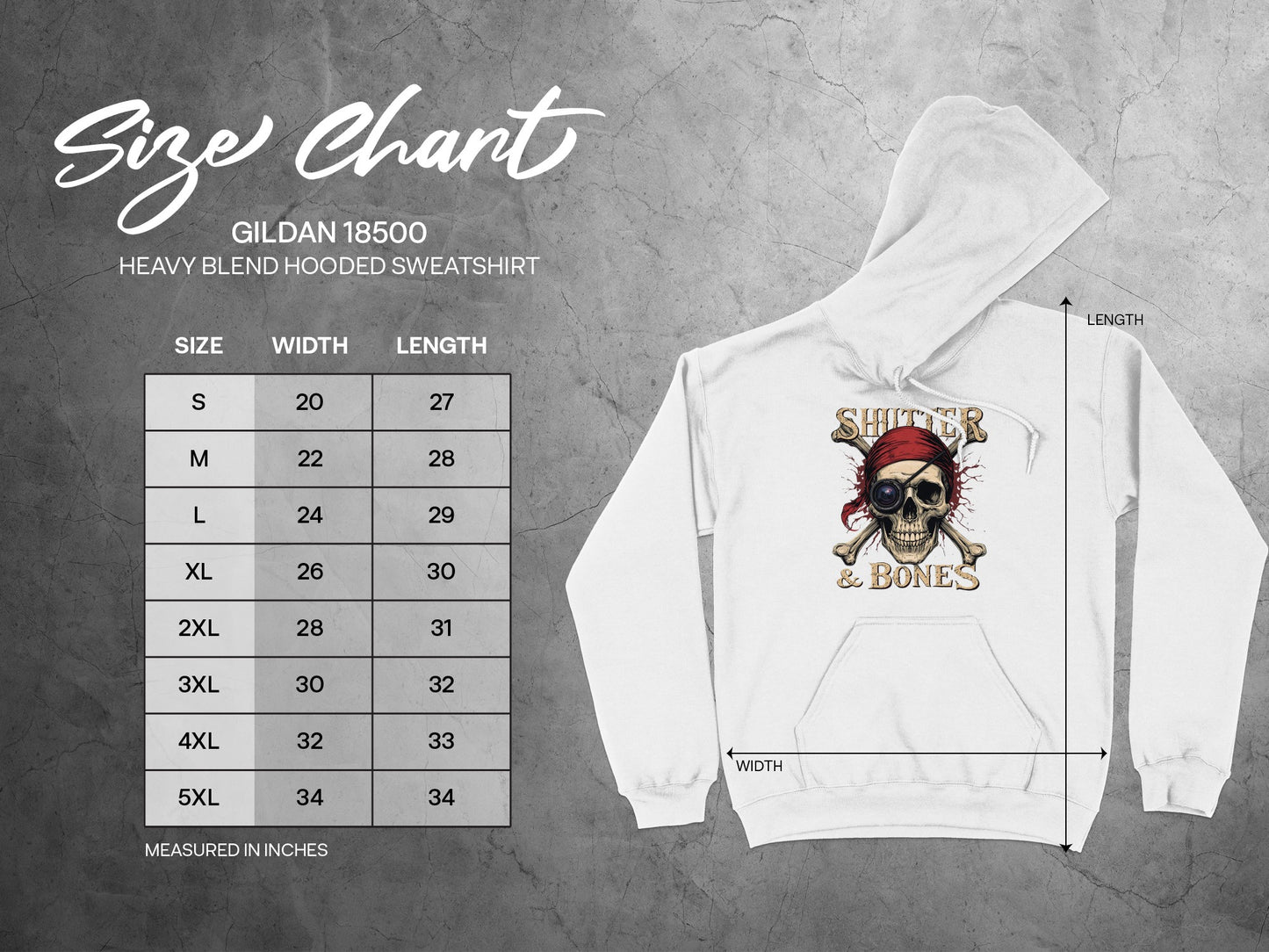 Shiver Me Bones Skull Pirate Theme Hooded Sweatshirt product